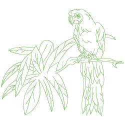 Parrots Embroidery Design 4 Parrots Embroidery Design 4